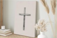 ❣☒◆ MOINES Cross Minimalist Jesus Wall Art คริสเตียนภาพวาดผ้าใบพระคัมภีร์ Calvary Faith พิมพ์โปสเตอร์ผนังสำหรับห้องนอนหน้าแรก Belief