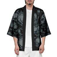 Xiu1Fashion Streetwear การ์ตูน Skull พิมพ์ Kimono Casual Men Women Cardigan คอสเพลย์เสื้อ Harajuku ญี่ปุ่น Samurai Haoric12-58