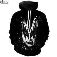 HX แฟชั่นผู้ชายสุภาพสตรีสบาย ๆ สตรีทแวร์ร็อค KISS วง Hoodie พิมพ์ 3D Hoodie เสื้อสวมหัวกีฬาด้านบนส่งตรง