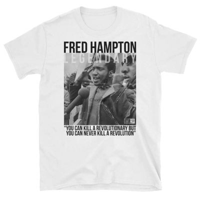 เสื้อยืด Uniseks Fred Hampton Legendaris เสื้อยืด DMN Hitam