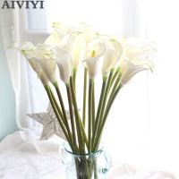 Big 67cm Real Touch Calla Lily Artificial Flowers Decorative Wedding Party Decoration Accessories Christmas Room Home Decor Gift Electrical Connectors