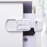 ☃ Baby Protector Lock Safety Cabinet Wardrobe Door Furniture Drawer Locks Double Buckle Right Angle Locks 5Pcs baby safety lock