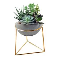 Flower Pot Geometric Metal Rack Plant Care Display Holder Stand Garden Decor xqmg Pot Trays Garden Pots Planters Supplies Home Bag Accessories