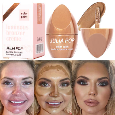 4สี Liquid Bronzer Contour Highlight Shadow Cream คอนซีลเลอร์สำหรับผิวหน้าคอนซีลเลอร์แต่งหน้า Foundation Female Face Beauty Cosmetic