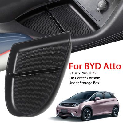For BYD Atto 3 Yuan Plus 2022-2023 Accessories Storage Box Under Center Console Storage Tray Automotive Interior Black