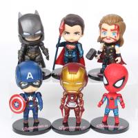 6 PCSset The Marvel Avenger Raytheon Superman Kids Gifts Toy Model