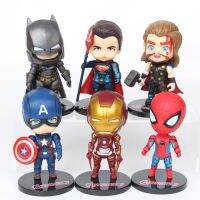 6PCS Super Hero Action Figuresชุดแมงมุมตัวละครของเล่นเค้กTopper