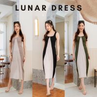 Basicnotbasics - Lunar dress เดรสทูโทน พรางหุ่น แต่งสี (พร้อมส่ง)