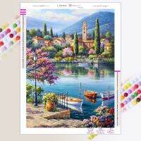 DIY 5D Diamond Painting Landscape Oil Painting Art Stickers Diamond Embroidery Picture Mosaic Cross Stitch Embroidery Home Decor Drawing Painting Supp