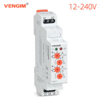 Free Shipping Asymmetric Cycle Timer Relay 220v Electronic Double Adjustable Flasher Relay 12-240v ACDC Repeat Cyclic Timer