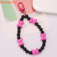 ?【Lowest price】Wonderful พวงกุญแจโซ่อุปกรณ์เสริมผีเสื้อน่ารักโปร่งใสสีอะคริลิค