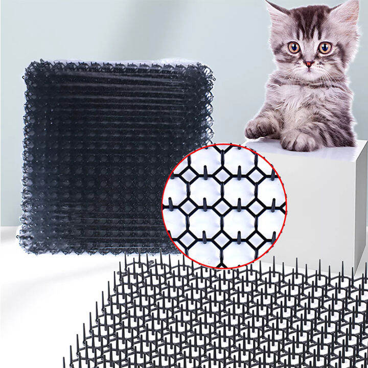 Black Garden Cat Scat Mat with Spikes Anti Cat Dog Repellents Mat