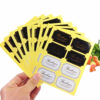 800 Pcs/lot  Golden Thank You Black&amp;White Seal Sticker Labels Paper Stickers Scrapbooking Sticker Seals Labels For Gift Stickers Labels