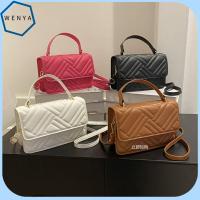 WENYA หนังพียู กระเป๋าสะพายไหล่แบบสั้น สีทึบทึบ กระเป๋า crossbody มีสไตล์ ถุงใต้วงแขน ผู้หญิงผู้หญิงผู้หญิง