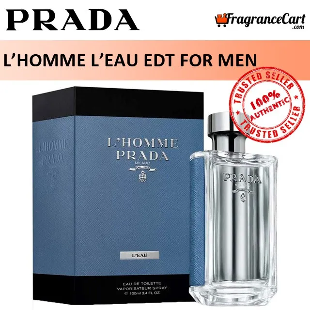 Prada L'Homme Prada L'Eau EDT for Men (100ml) Eau de Toilette LHomme Milano  Blue [Brand New 100% Authentic Perfume/Fragrance] | Lazada Singapore