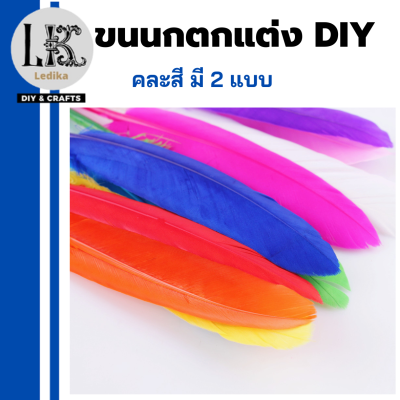 ขกนก DIY  คละสีสำหรับตกแต่งมีทั้งขนนกขนฟูและขนเรียบ ขนนกธรรมชาติสีสันสวย ขนกนกตกแต่งสำหรับเครื่องประดับสำหรับแต่งบ้าน/สินค้าพร้อมส่ง