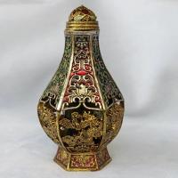 ☈ Antique Bronze Dragon snuff bottle decoration of Chinese Zodiac