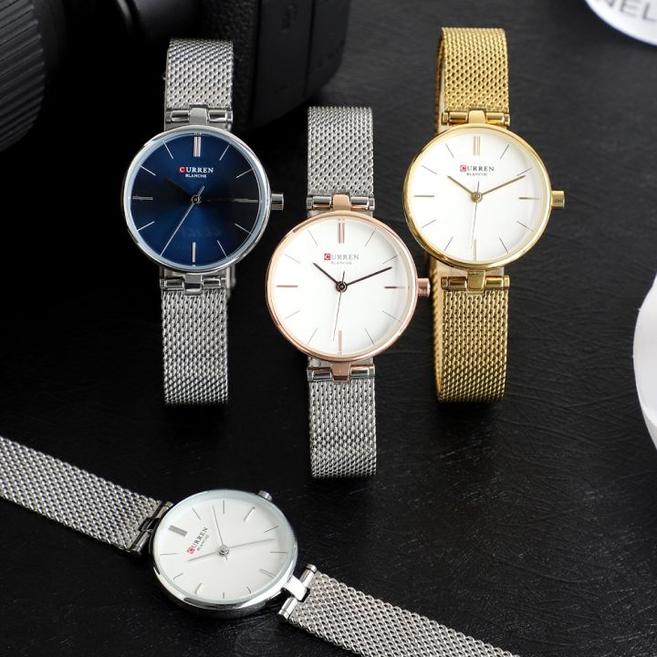 c-urren-นาฬิกาผู้หญิงแฟชั่น2022แบรนด์หรูควอตซ์นาฬิกาสุภาพสตรีตาข่ายสแตนเลสนาฬิกาหญิงนาฬิกาข้อมือ-rel-gio-feminino