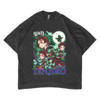 เสื้อยืดโอเวอร์ไซส์เสื้อยืด พิมพ์ลายอนิเมะ Demon Slayer Tanjiro Kamado S-5XL