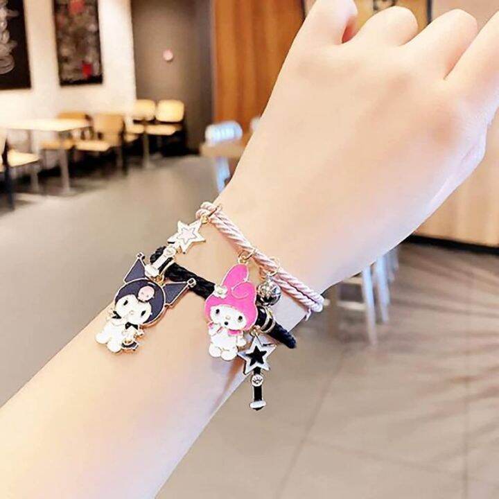 kuromi-my-melody-bracelet-magnetic-couples-bracelets-mutual-attraction-relationship-matching-his-hers-rope-bracelet-gift