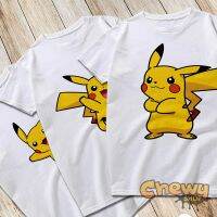 แขนสั้นโอเวอร์ไซส์Pikachu เสื้อยืดลายปิกาจูสุดน่ารัก ใส่ได้มั้งหญิงและชาย unisexS-3XL  9JDD