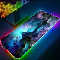 พื้นที่เล่นเกม M Ousepad RGB แผ่นรองเมาส์ Gamer คอมพิวเตอร์พรม RGB Backlit MausePad M Ousepad D Ragon B All Z โต๊ะแป้นพิมพ์ LED หนูจ้า