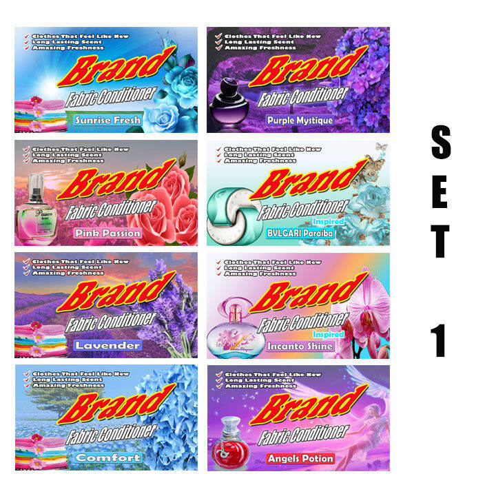 Customized Waterproof Vinyl Sticker For Fabric Conditioner A4 Size