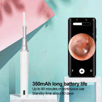 Wifi Visual Ear Endoscope Earwax Remover เครื่องมือ Ear Wax Cleaner Picker เครื่องมือ 5.5mm กล้อง White