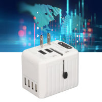 Universal Travel Adapter ตัวแปลงไฟปลั๊ก USB C ระหว่างประเทศ เต้ารับหลายช่อง 100‑240VAC