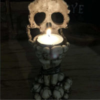 Halloween decoration leisure tea set candle holder resin crafts family horror decoration Halloween decoration simulation human bone