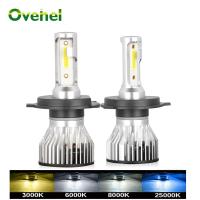 [ANYA Auto Parts] OVEHEL H4 H7 LED ไฟหน้ารถหลอดไฟ12000LM H1 H13 H8 H9 H11 9005 HB3 9006 HB4วิ่งอัตโนมัติหมอกโคมไฟ12V 6000K 8000K