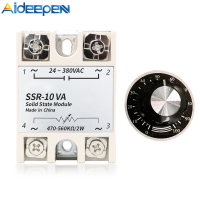 Aideepen รีเลย์โซลิดสเตท100VA 80VA 40VA60VA 25VA SSR-10VA10A แบบปรับแรงดันไฟฟ้าแบบ SSR