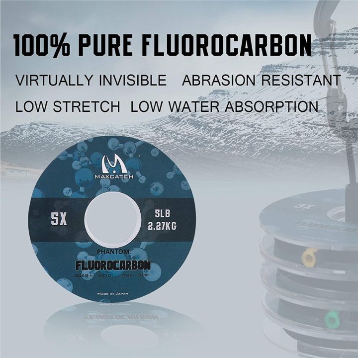 ขายดี-เคล็ดลับฟลูออโรคาร์บอน100เอ็นตกปลาแมลงวัน50ม-55yds-1x2x3x4x5x-เส้นผู้นำ6ชิ้นพร้อมที่ยึดและการประกวดราคา
