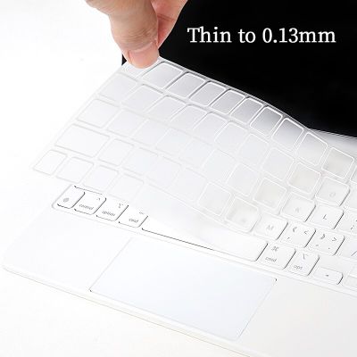 Magic keyboard skin for ipad pro 12.9 11inch protection Cover  film for Air 4 5/6th 2022 2021 US TPU water proof white frame Keyboard Accessories