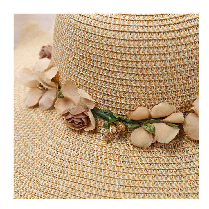 flower-hat-wave-brim-flower-hat-beach-hat-outdoor-beach-hat-flower-sunshade-hat-summer-hat-sun-hat