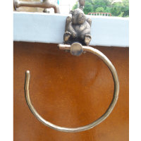 ที่แขวนผ้าเช็ดมือ ทองเหลือง รมดำ ไร้สารตะกั่ว อุปกรณ์ตกแต่งห้องน้ำ Natural ANA Towel Ring- Bathroom Accessories Black Brown