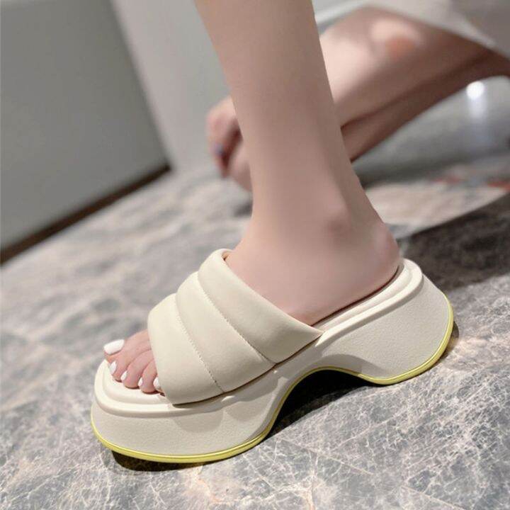 bing-xin-x-love-show-cool-slippers-women-in-the-summer-of-2022-the-new-senior-feeling-increased-joker-large-base-sponge-bottom-shoes