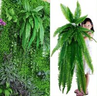 [ดอกไม้ประดิษฐ์ร้อน688] Plantas Colgantes De Vegetación เทียม Helecho Colgante De Hierba Planta ผนัง Verde Sada Decorión ผนัง Grande