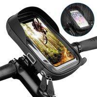 ☊ Touch Screen Mobile Phone Holder Motorcycle Electric Bicycle Waterproof Navigation Bracket Sunshade Card Bag Mobile Phone Holder