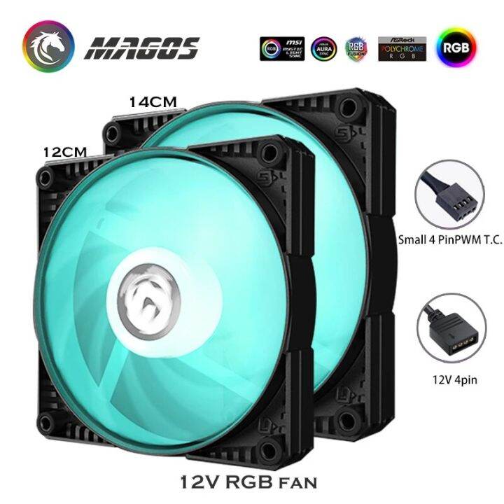 Phanteks Computer Case Fan RGB 12V PWM 4Pin, Temperature Control 120Mm