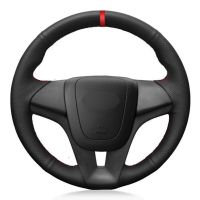 Car Steering Wheel Cover Hand-stitched Soft Black Artificial Leather For Chevrolet Cruze 2009-2014 Aveo 2011-2014 Orlando 2010 Steering Wheels Accesso