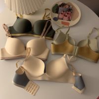 【jw】๑▥✽  Bras for Seamless Contrasting Color Push Up Gathering Bralette Intimates