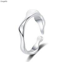 Fanqieliu Heavy Casting Pattern Wave Silver Color Stamp S925 Ring For Women New Jewelry Gift Girl Trendy FQL23055