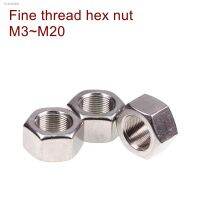 ✶ DIN934 Fine thread hex nut M3 M20 Stainless steel SUS 304 M6x0.75M8x1.0M10x1.0/1.25M12x1.0/1.25/1.5M14x1.5M16x1.5M20x1.5