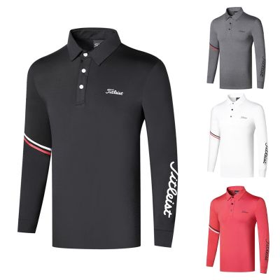 Golf mens long-sleeved clothing breathable and comfortable quick-drying casual t-shirt jersey sports polo shirt top PXG1 XXIO Odyssey PEARLY GATES  PING1 Mizuno ANEW Amazingcre✧
