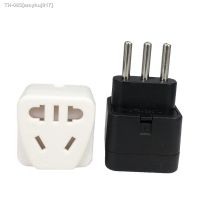 ☽♞□ White Black 3-pin IT Conversion plug US/EU/AU to Italy Milan Chile Vatican Italian Travel AC Power Adapter Plug Converter 10A