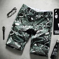 Summer New Fashion Beach Style Men Shorts Floral Printing Loose Casual Quick Dry Board Shorts Male Plus Size Shorts W230