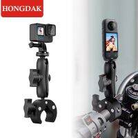 HONGDAK ที่ยึดกระจกสำหรับมอเตอร์ไซค์ Gopro 11 10 9อุปกรณ์เสริมสำหรับมอเตอร์ไซค์ตัวยึดแฮนด์จักรยานที่ยึดกระจกสำหรับโทรศัพท์ Insta360กล้องแอคชั่น