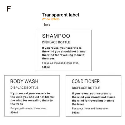 Bottle Label Conditioner Labels Soap Bottle Label Shampoo Labels Sticker Set Soap Dispenser Sticker Waterproof
