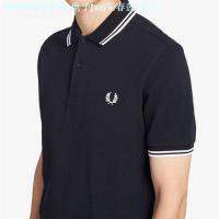 Original FP Summer Casual Wheat Ear Embroidered Lapel Stripe Stitching Loose Non-ironing Short-sleeved Top Mens Half-sleeved POLO Shirt